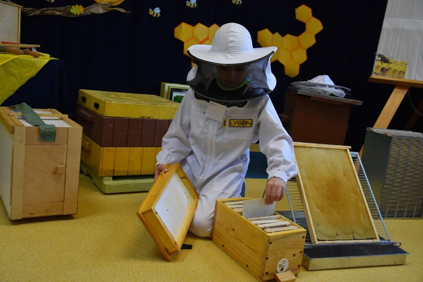 „Pszczoły i miód Made in Wieluń". Obywatelski projekt zawitał do przedszkola w Konopnicy ZDJĘCIA, VIDEO