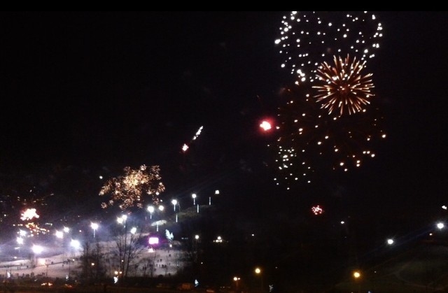 Pokaz fajerwerków w Sosnowcu na Nowy Rok