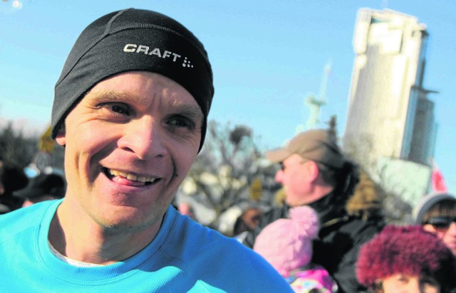 Radosław Dudycz cieszył się ze zwycięstwa w biegu głównym na 10 km