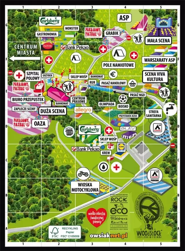 Mapka terenu Przystanku Woodstock 2012