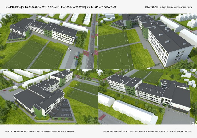 Tak będzie wyglądać szkoła podstawowa w Komornikach po rozbudowie - w 2016.