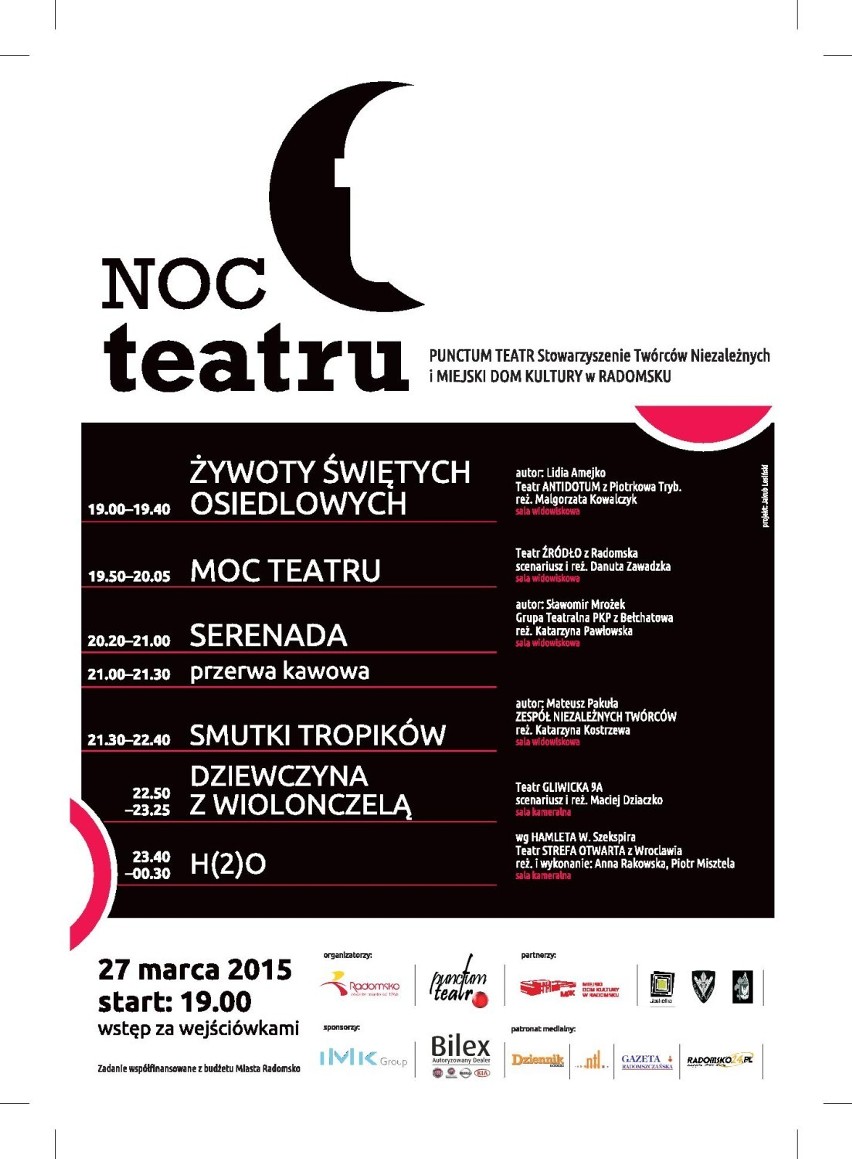 Noc Teatru po raz trzeci w Radomsku. Już 27 marca