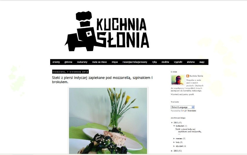 Blog Kuchnia Słonia powstał w październiku 2011 roku,...