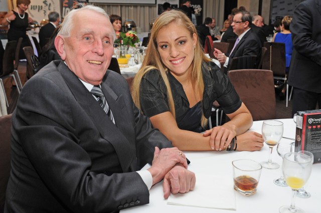 Angelique Kerber świętowała sukces na balu w hotelu Andersia w towarzystwie swojego dziadka, Janusza Rzeźnika