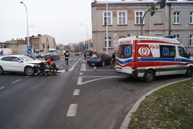 Wypadek na skrzyżowaniu alei Wojska Polskiego z ulicą Poznańską w Kaliszu