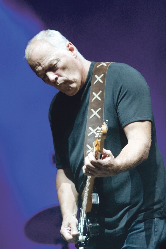 David Gilmour w stoczni w 2006 roku