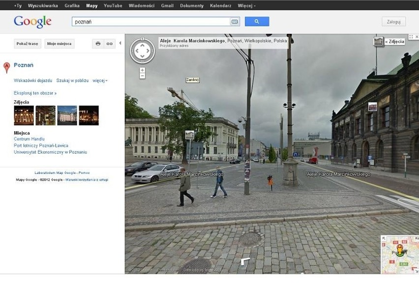 Poznań można podziwiać na mapach Google w opcji street view