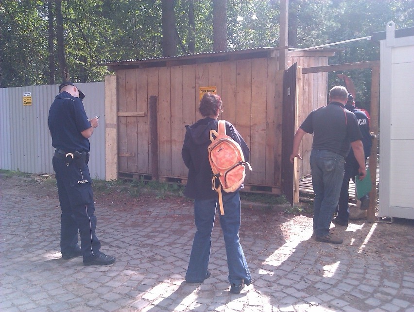 Funkcjonariusze odwiedzili plac budowy przy Jagiellońskiej
