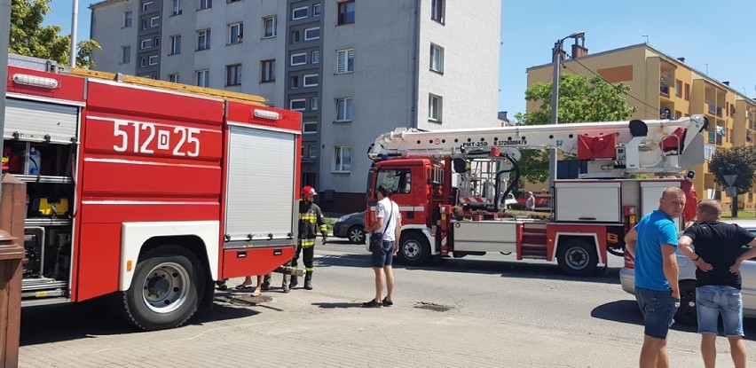 Pożar sklepu rybnego w Sycowie przy skrzyżowaniu ulic Mickiewicza i Kaliskiej (ZDJĘCIA)
