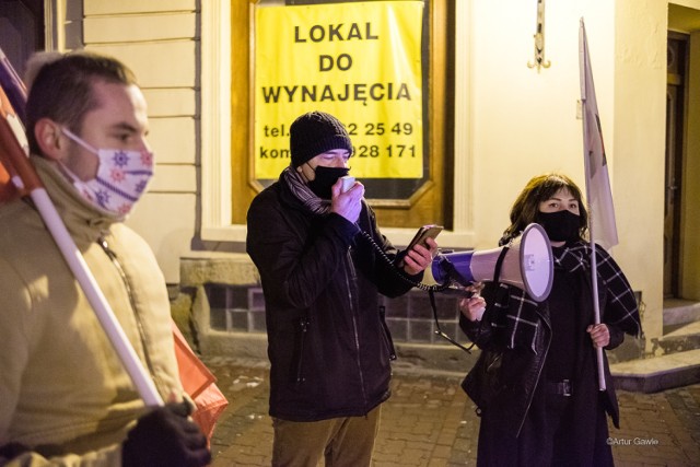 Protest w centrum Tarnowa po publikacji uzasadnienia wyroku Trybunału Konstytucyjnego w sprawie aborcji