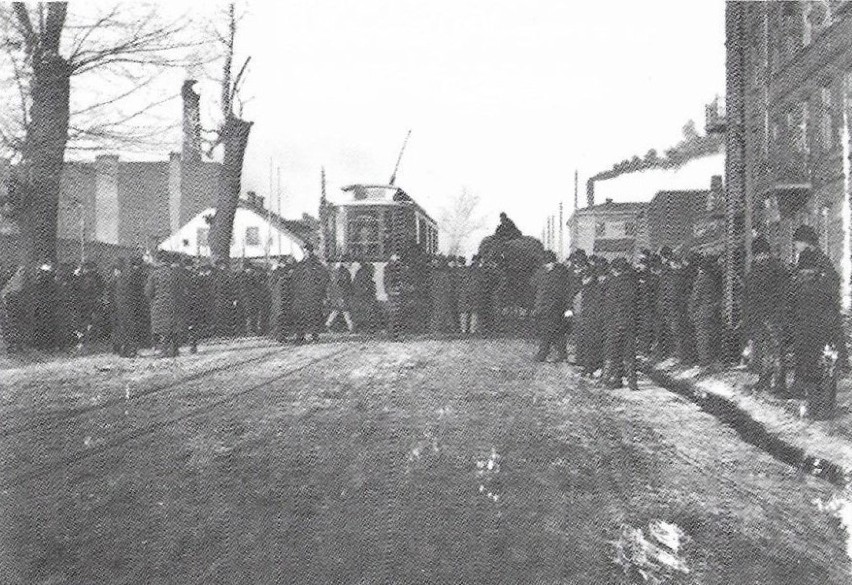 Uroczyste otwarcie linii Łódź-Pabianice. 17.01.1901 r....