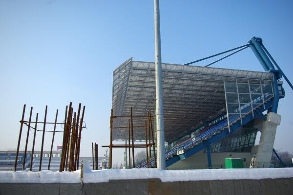 Stadion Wisły w budowie