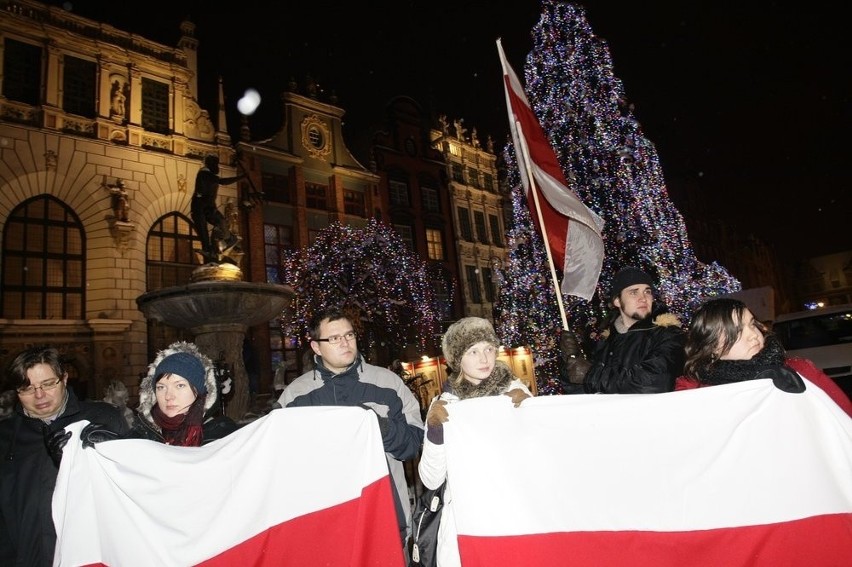 Gdański protest przeciwko reżimowi Łukaszenki (WIDEO)