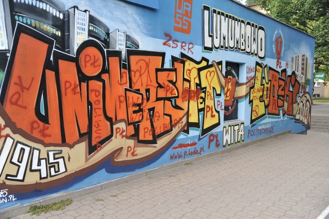 Mural Uniwersytetu Łódzkiego został zniszczony w ubiegły weekend