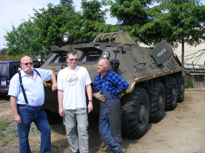 Zygmunt Adamski, Piotr Lewandowski oraz Kazimierz Teska przy...