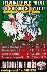 Pikieta pod hasłem: Litwini! Ręce precz od polskich dzieci!