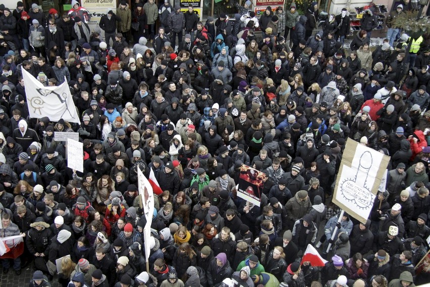 Protest przeciwko ACTA w Lublinie (ZDJĘCIA, WIDEO)