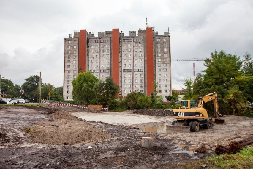 Budowa ronda przy Sołtysowskiej.