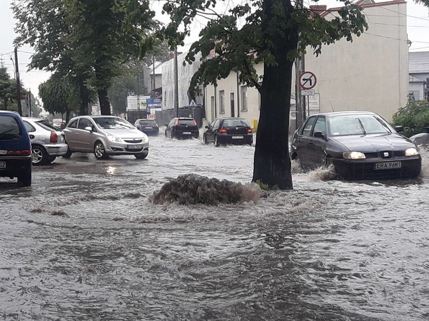 Radomsko zalane po ulewie - lipiec 2016