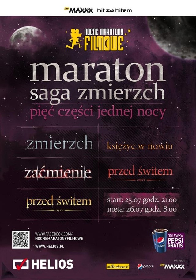 Nocny maraton filmowy Zmierzch w Kinie Helios