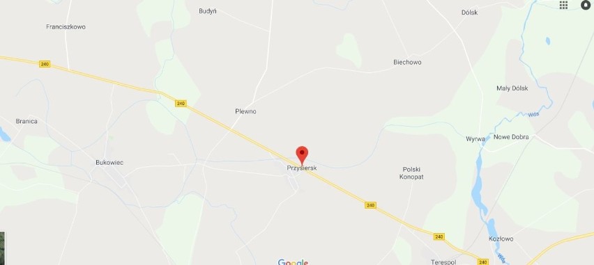 Wypadek w miejscowości Przysiersk,  powiat świecki....