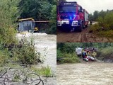 W Brunarach nurt Białej porwał ciągnik i niósł go kilkadziesiąt metrów jak pudełko zapałek. Rolnik siedział na dachu i czekał na ratunek