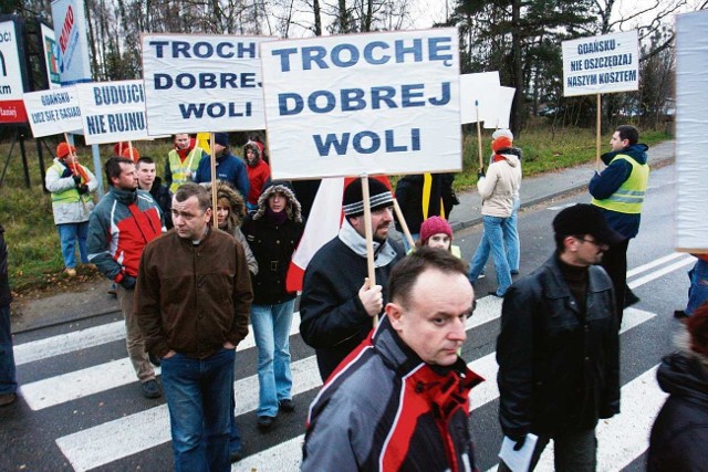 Około stu osób demonstrowało w Rębiechowie