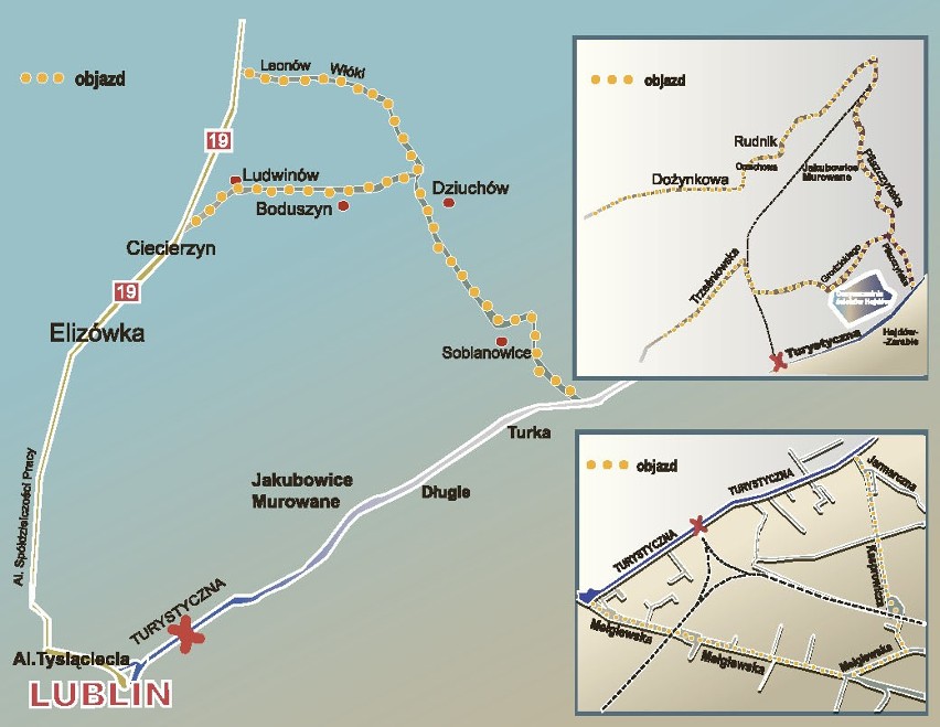 Ul. Turystyczna zamknięta. Sprawdź, jak ominąć korki (MAPA)