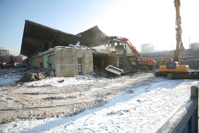 Burzenie dworca PKP Katowice