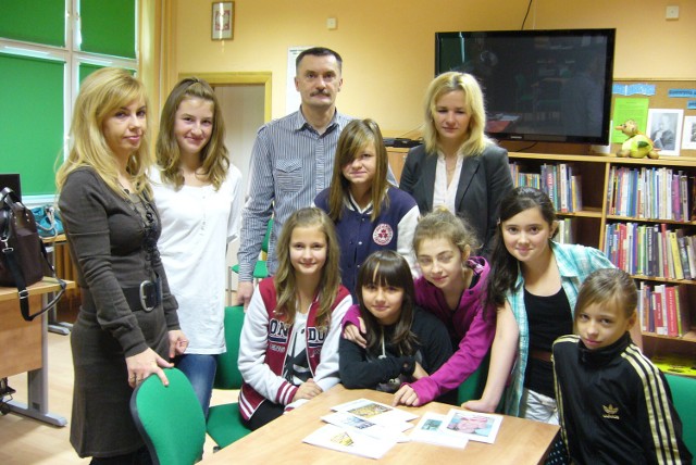 Redakcja gazetki szkolnej w SP 2 w Polkowicach