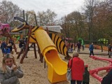 Czeladź. Wyjątkowy plac zabaw z drewnianymi, ogromnymi owadami otwarty. Udana inauguracja w Parku Grabek 