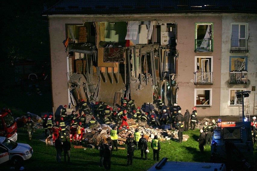 Akcja ratownicza po wybuchu domu w Siemianowicach Śląskich