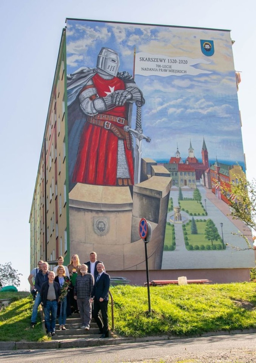 W Skarszewach odsłonieto pierwszy w mieście mural 