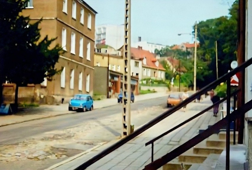 Środkowa część ulicy Podgórnej (daw. WOP) w 1990 roku.