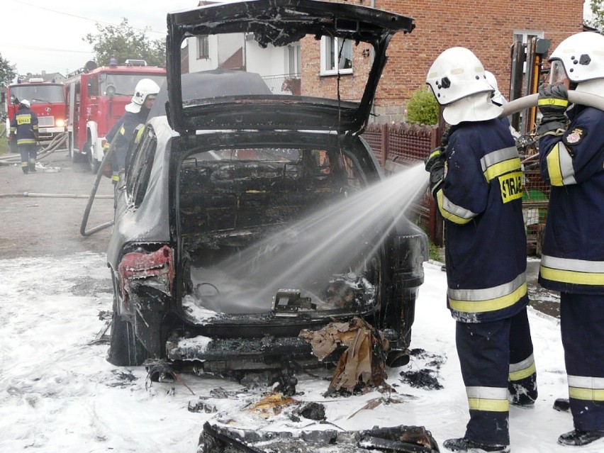 Bujnów. Pożar porsche