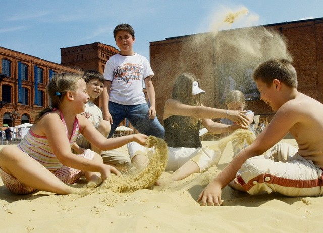 Na plaży w Manufakturze nikt się nie nudzi