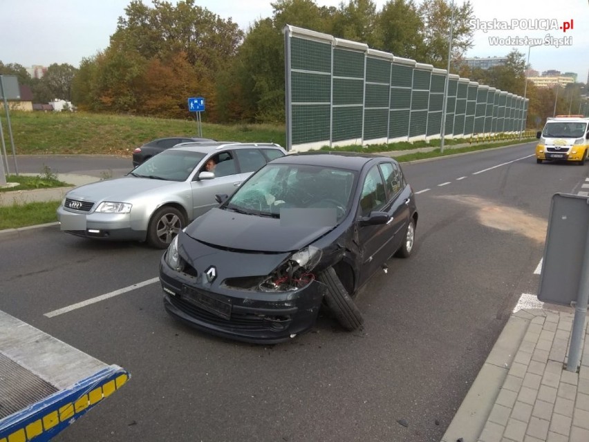 Wypadek na ulicy Matuszczyka w Wodzisławiu Śl.