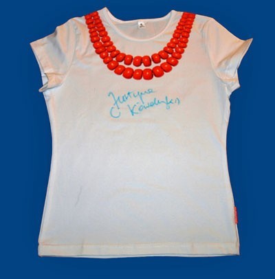 Justyna Kowalczyk najlepsze hasła nagrodziła koszulką z autografem