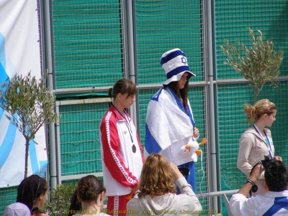Jowita Sieńczyk na podium podczas zawodów na Cyprze