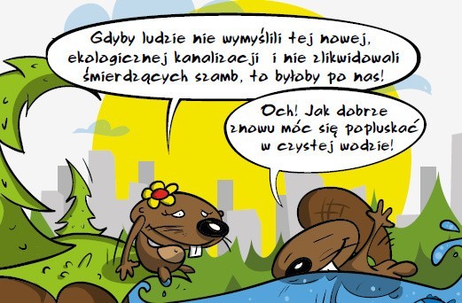 Komiks promuje nową dąbrowską kanalizację