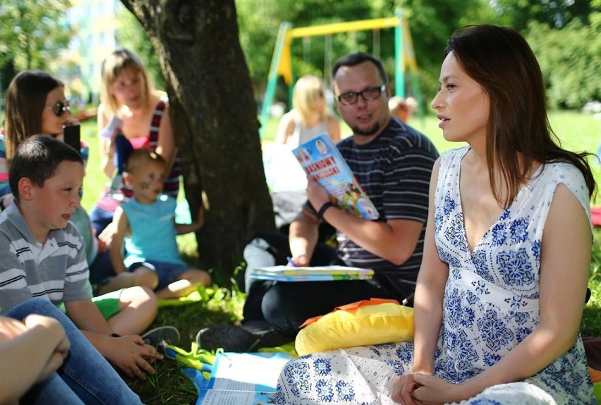 Magdalena Różdżka czytała dzieciom w Piotrkowie
