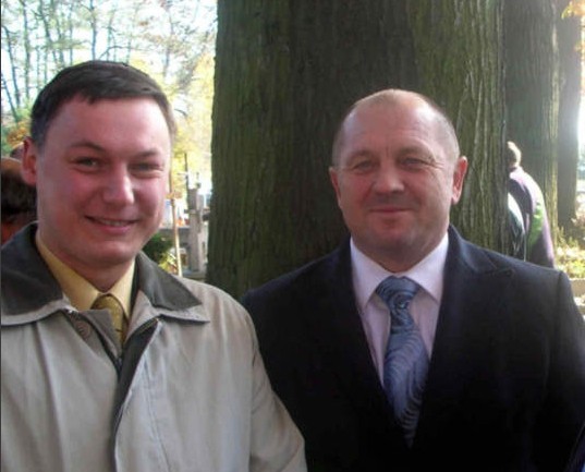 Antoni Kiełbasa (z lewej) z Markiem Sawickim, byłym ministrem rolnictwa.
