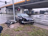 Wypadek w Krakowie. Zderzenie przy skrzyżowaniu w rejonie Nowohuckiej