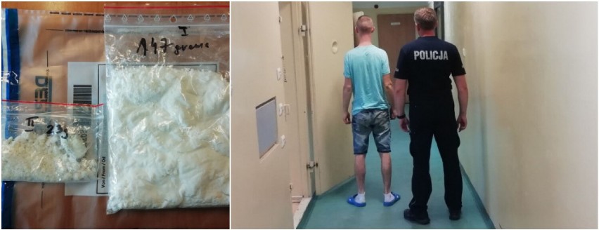 170 gramową porcję tego narkotyku mężczyzna usiłował ukryć w...