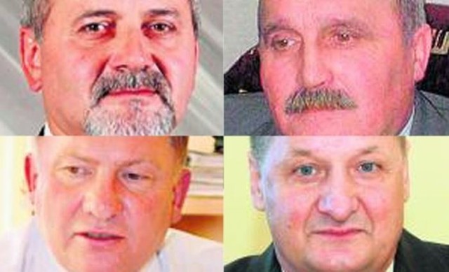 Samorządowcy zgodnie twierdzą, że nie byli informatorami. Od lewej Józef Ast, Stanisław Hadka, Wojciech Krawczyk i Tadeusz Teterus