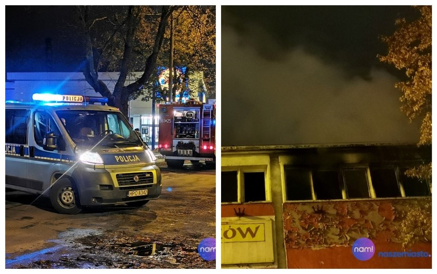 Pożar w budynku po hurtowni we Włocławku