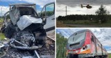 Makabryczny wypadek w Dąbrowie Górniczej. Pociąg staranował samochód. Kierowca w stanie ciężkim