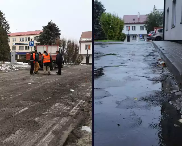 Zdjęcie w trakcie remontu i przed remontem