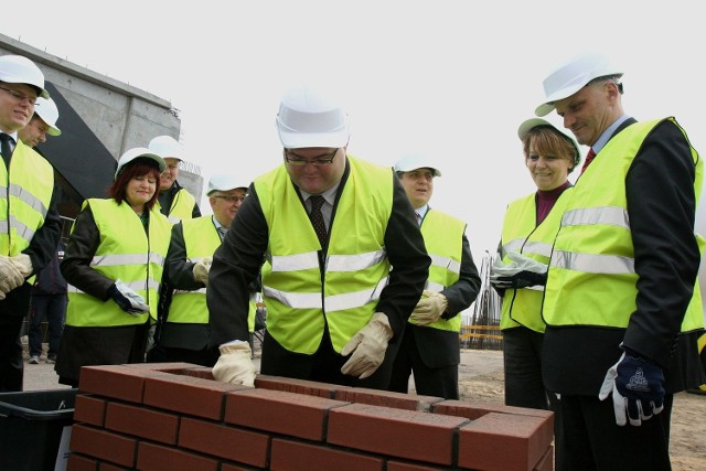 Władze Łodzi podczas inauguracji budowy Trasy Górnej