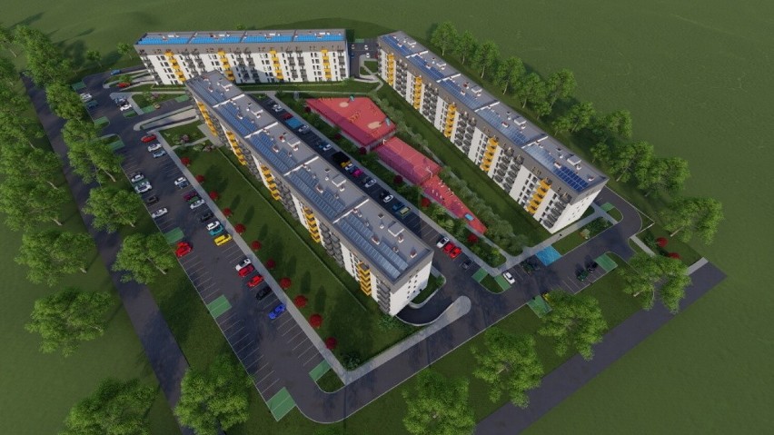 Wizualizacja nowego osiedla przy ulicy Michałkowickiej w...